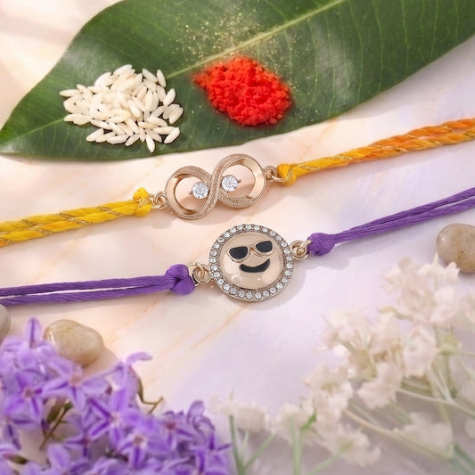 Gold Plated Trishulam Evil Eye Rakhi
