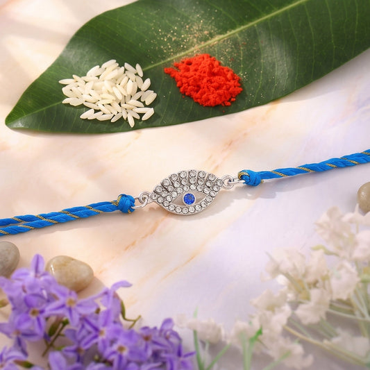 Rhodium Plated Sacred Evil Eye Rakhi