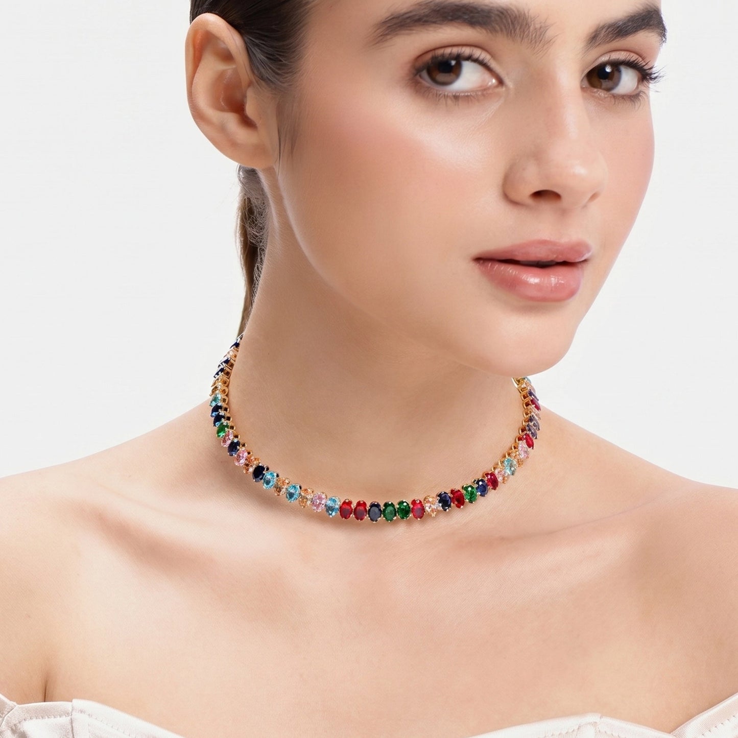 Noor Multicolor Crystal Necklace