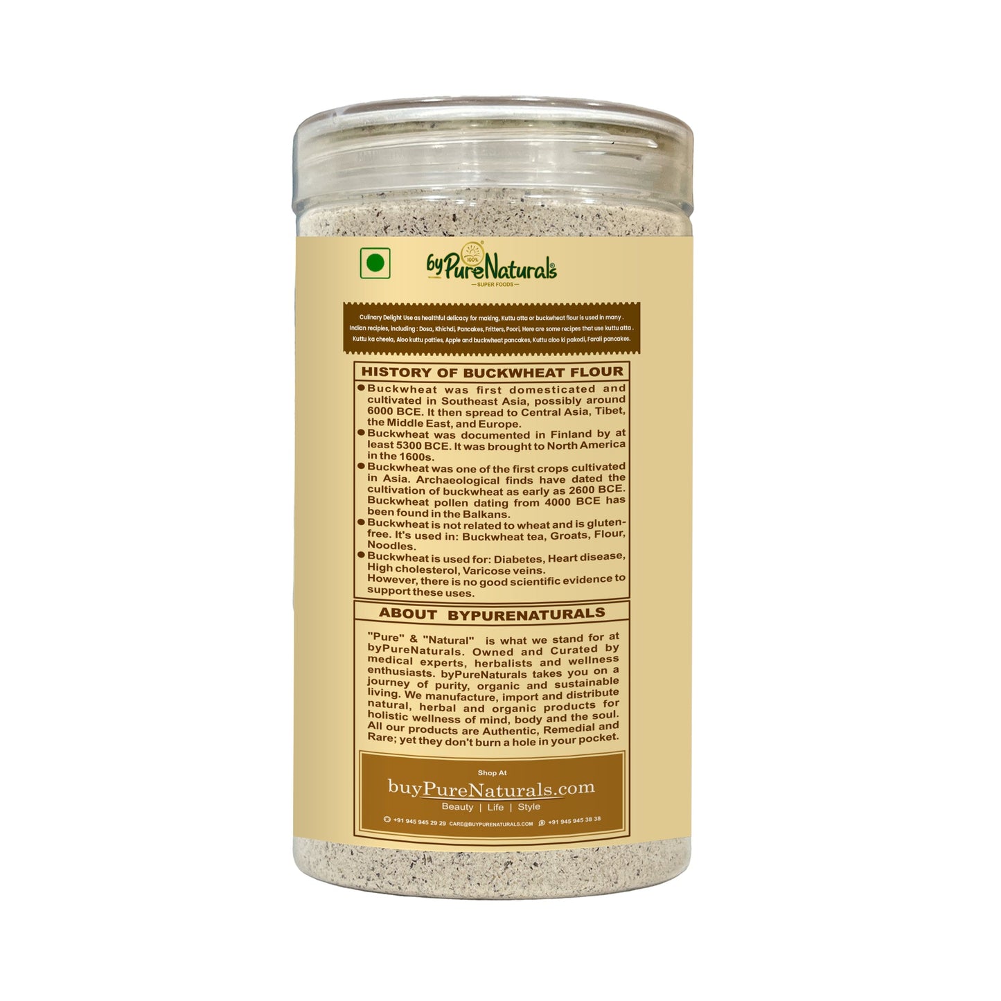 byPureNaturals Kuttu Vrat Atta (Buckwheat Flour)