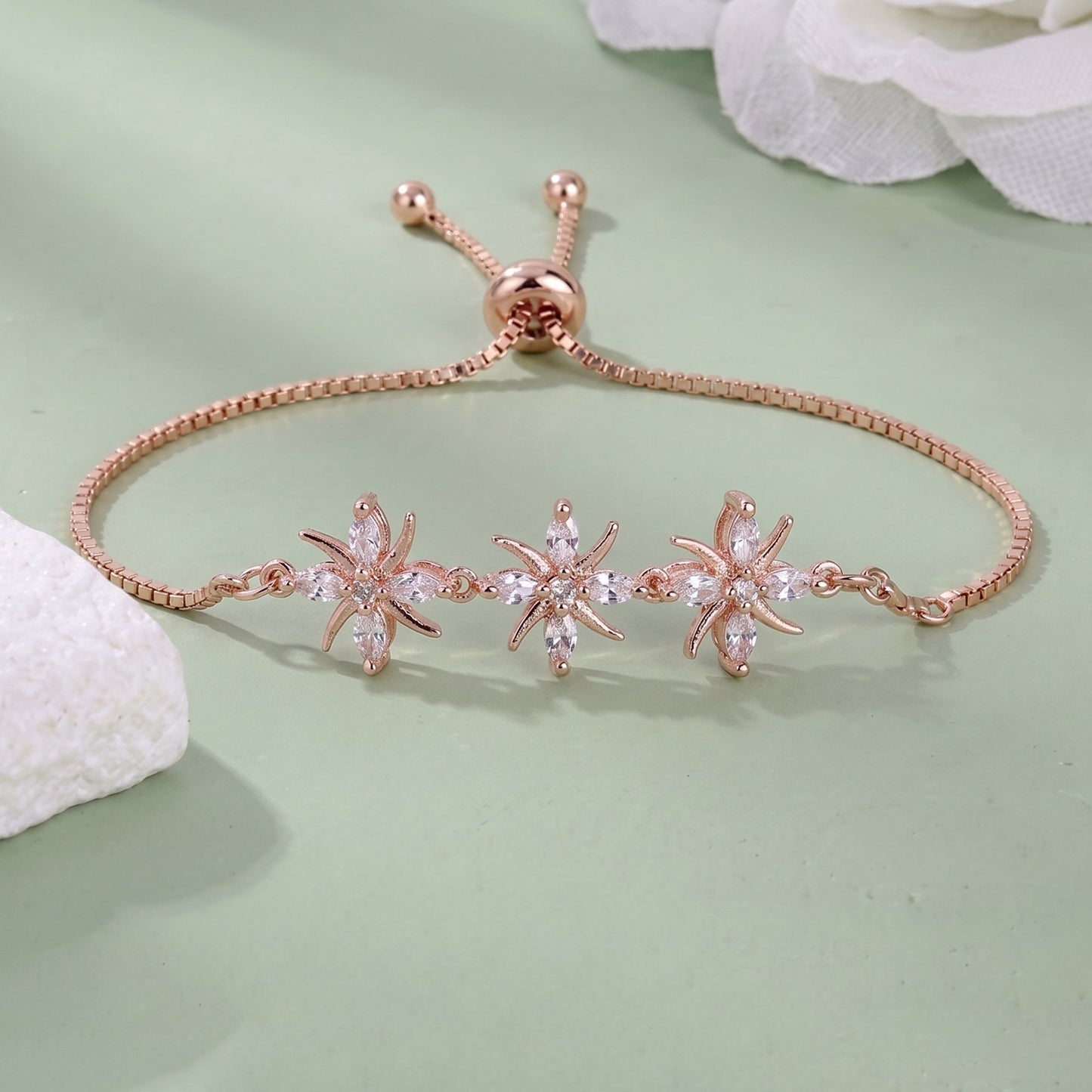 Radiant Blossom Chain Bracelet