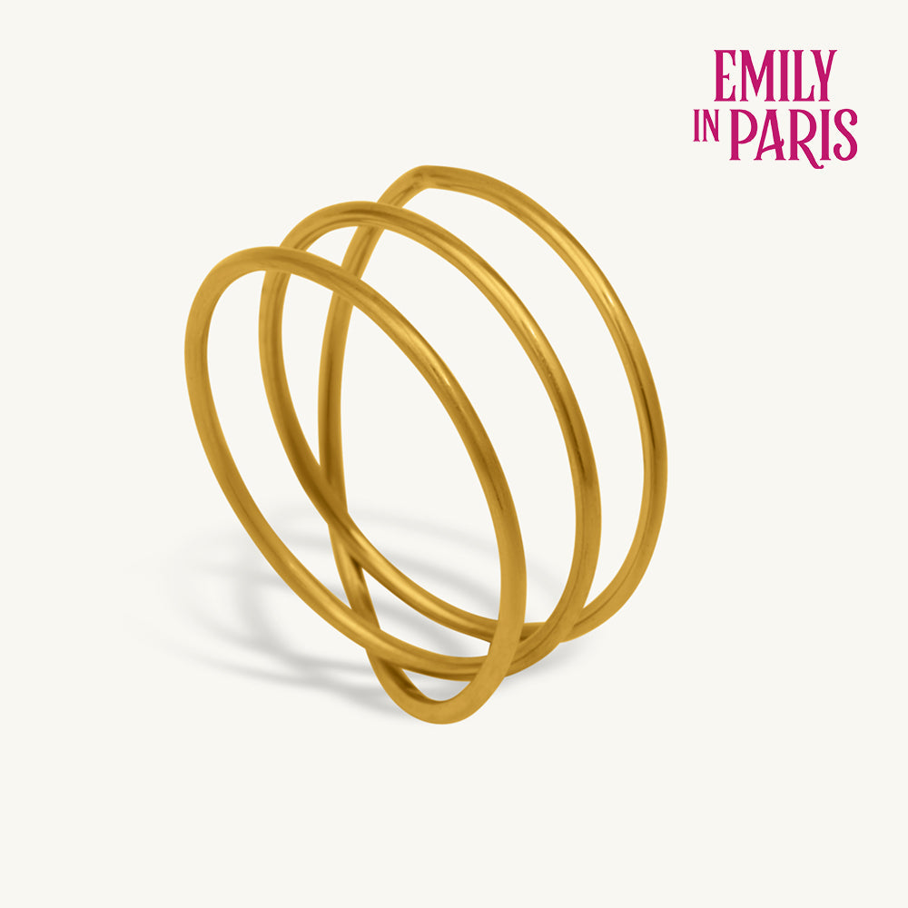 Luxe Layer Stacked Golden Ring