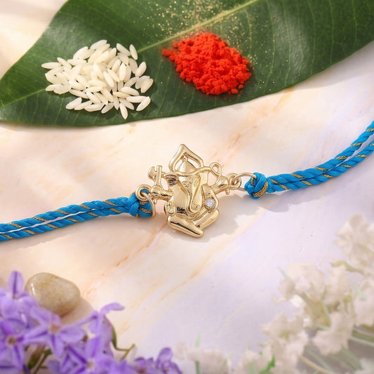 Gold Plated Sacred Ganapati Rakhi