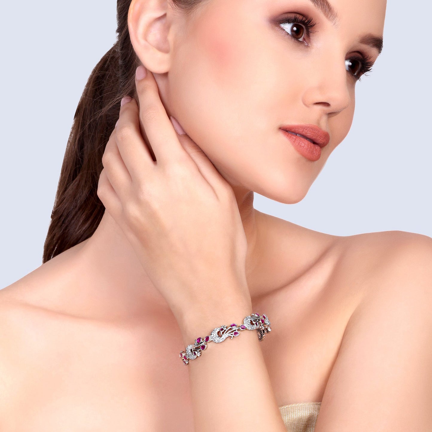 Mayura – Ruby Openable Bangle