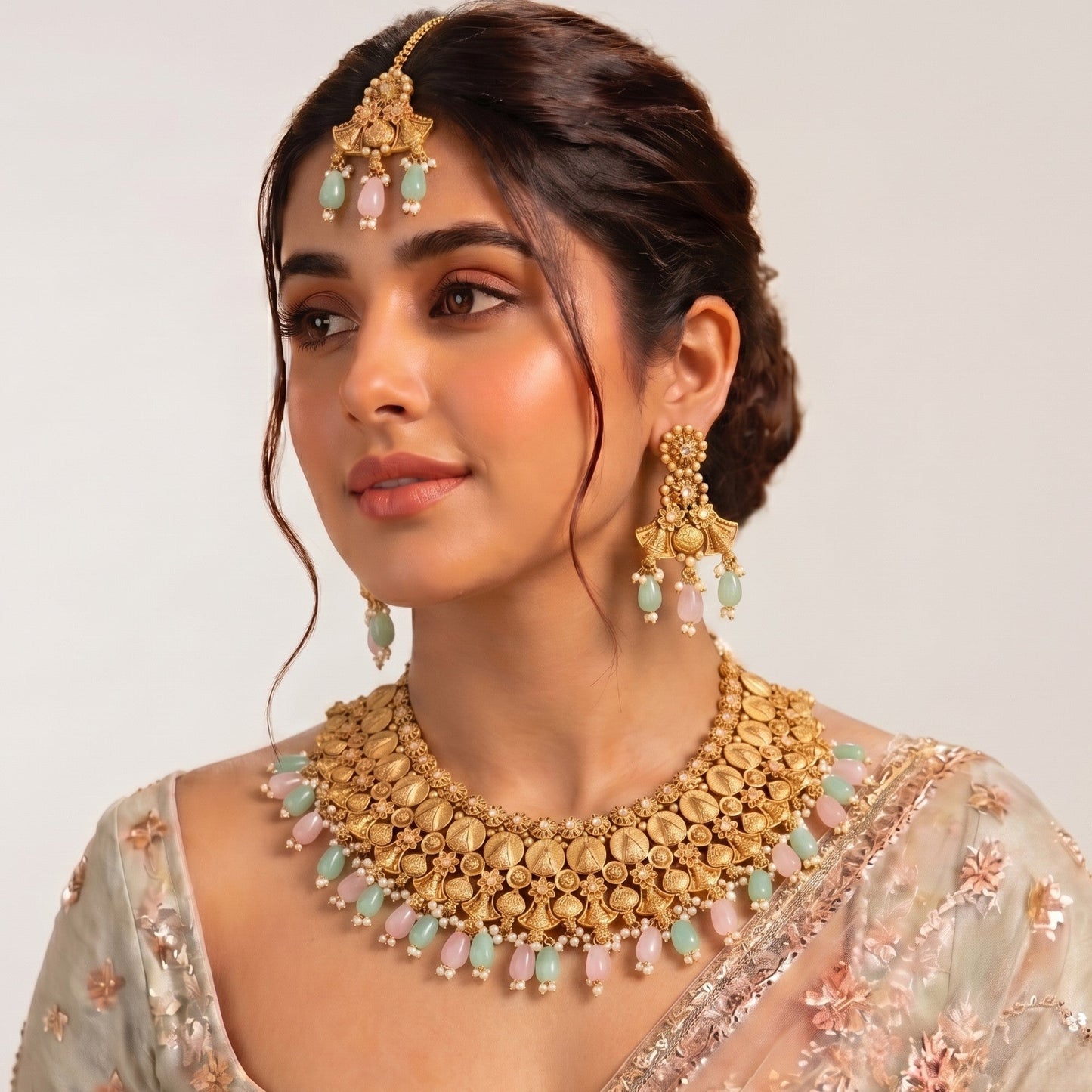 Temple Mint Bridal Jewelry Set