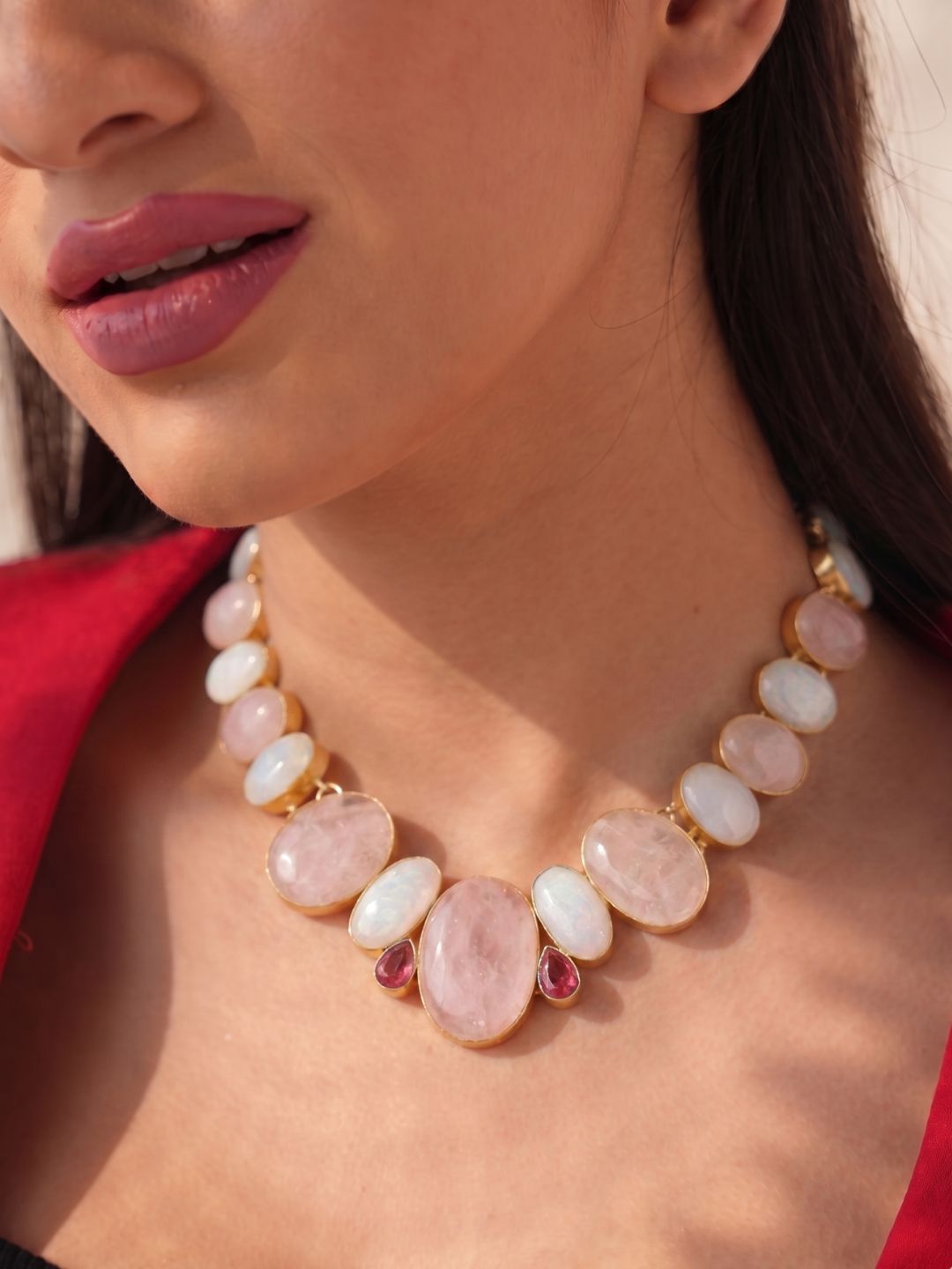 Roselyn Quartz Eternal Glow Cascade Necklace