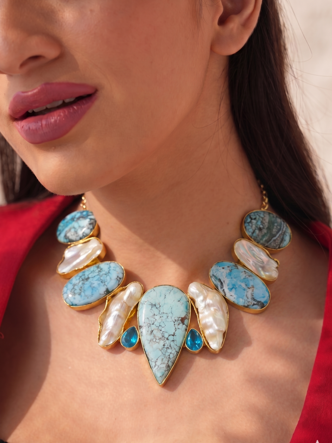 Turquoise Baroque Glow Necklace