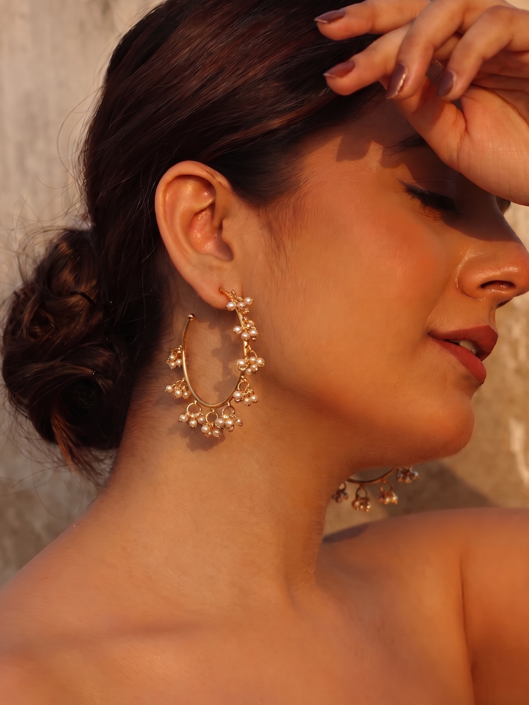 Pearl Charm Bali Earrings