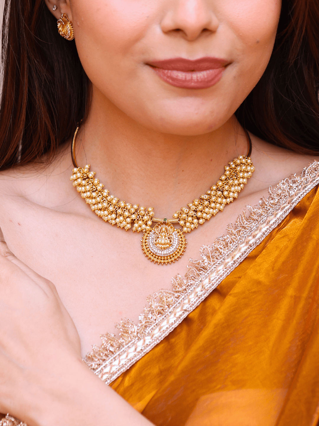 Laxmi Swarna Choker Necklace Set