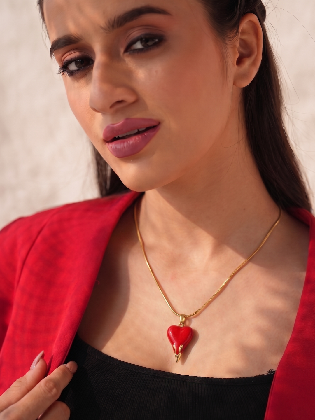 Cherish Heart Shape Pendant Necklace