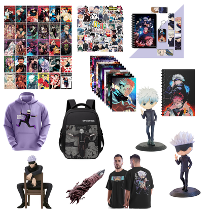 Jujutsu Kaisen Manga Bundle (30 Books) with T-Shirt, Hoodie, Backpack, Figures & Accessories Set