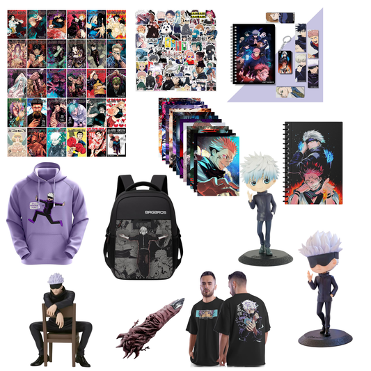 Jujutsu Kaisen Manga Bundle (30 Books) with T-Shirt, Hoodie, Backpack, Figures & Accessories Set