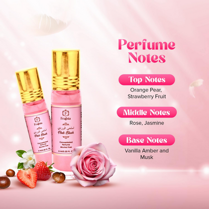 Frabia Pink Blush Perfume Oil Roll-On - Strawberry