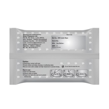 Ginni Set of 5 Rose Cleansing & Makeup Remover Wet Wipes