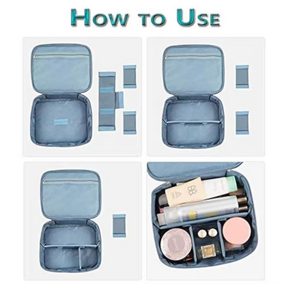 Bronson Professional Portable Dividers Travel Cosmetic Bag Organizer