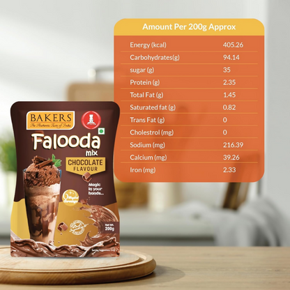 BAKERS Chocolate, Rose And Strawberry Flavour Falooda Mix Powder