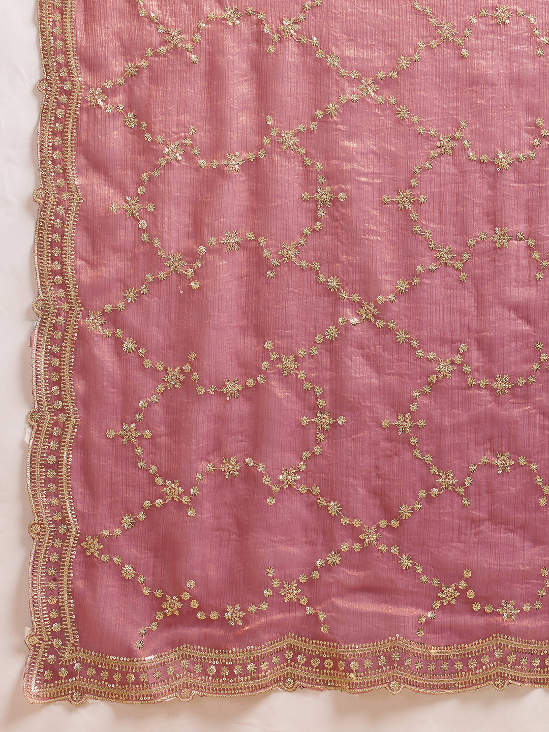 Dwija Fashion Pink Party Wear Embroidered Jimmy Choo Saree With Unstitched Blouse