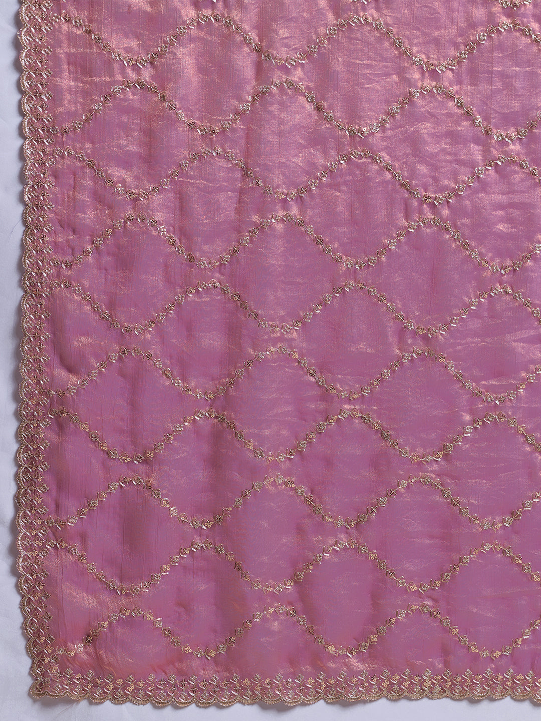 Dwija Fashion Purple Party Wear Embroidered Jimmy Choo Fandy Saree With Unstitched Blouse