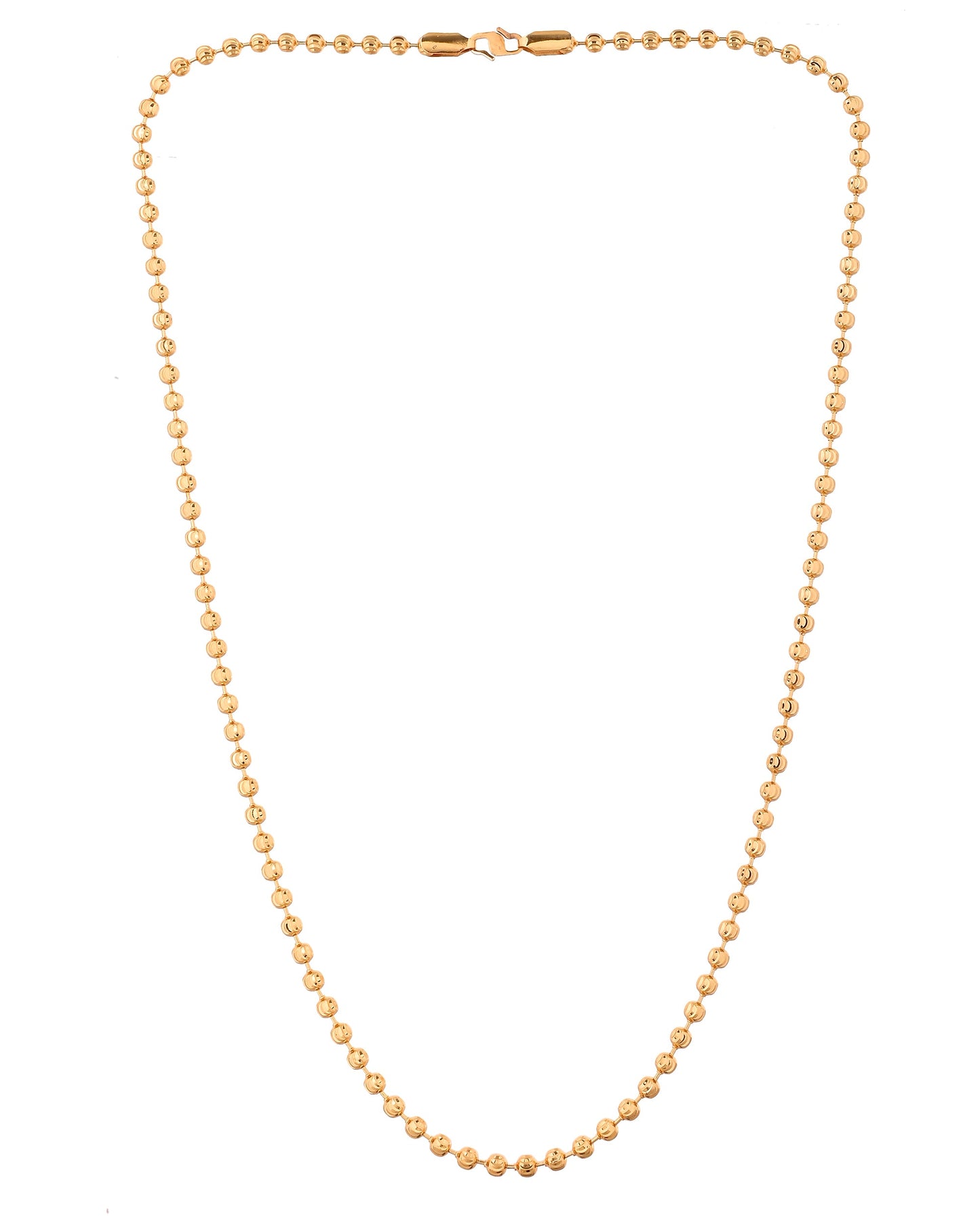VOJ Gold Plated Designed Dotted Chain For Men