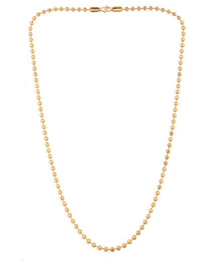 VOJ Gold Plated Designed Dotted Chain For Men