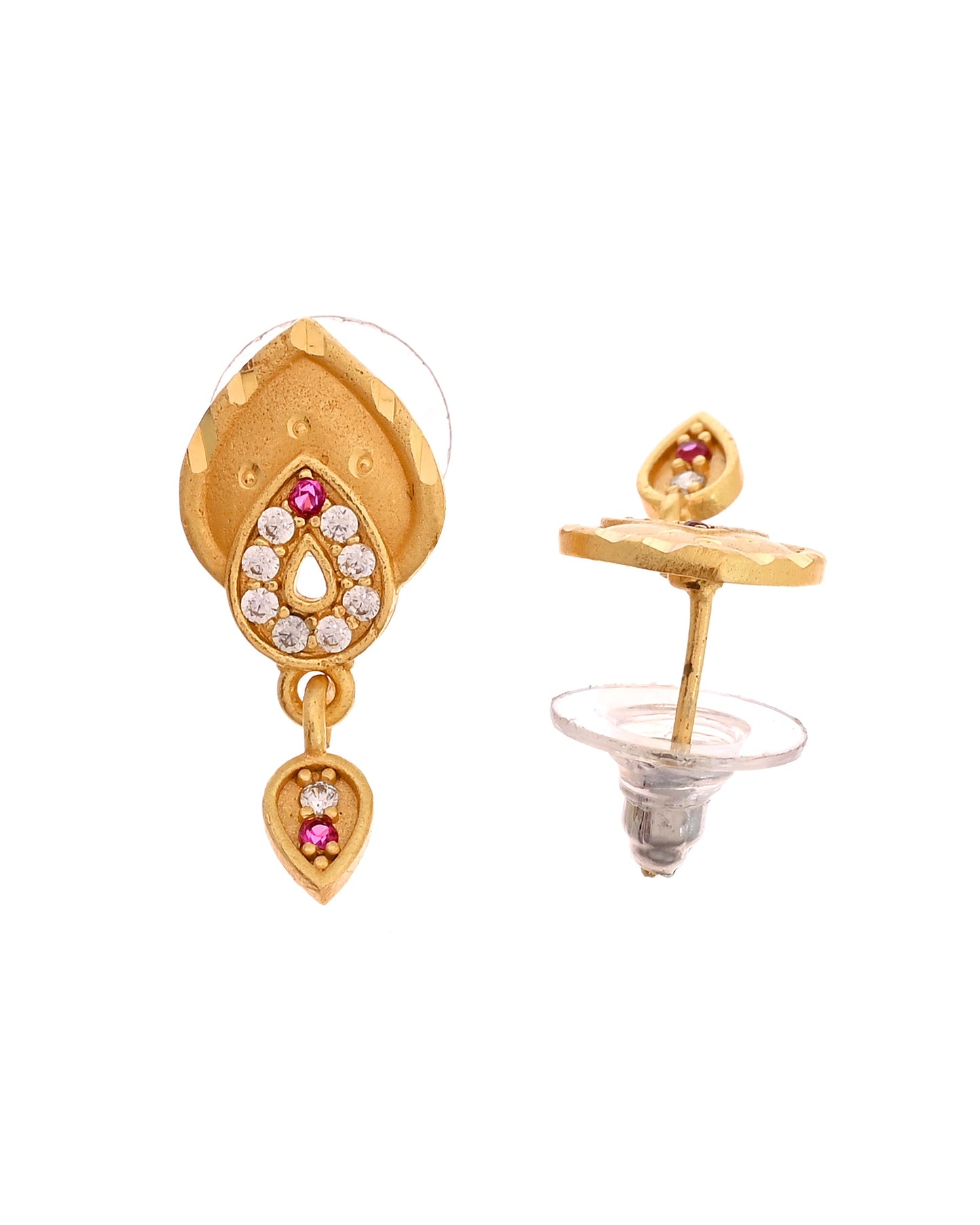 VOJ Gold Plated Teardrop Shaped Chain Set