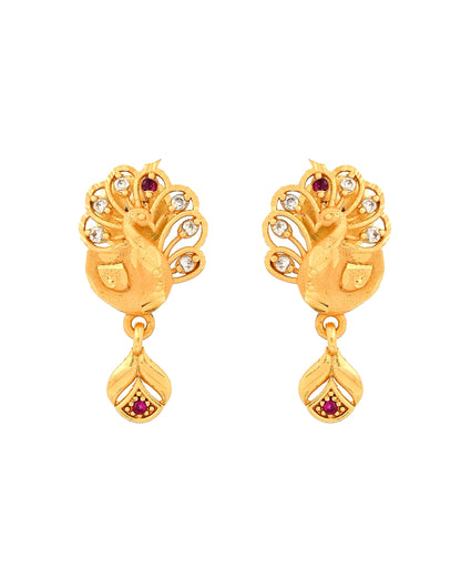 VOJ Gold Plated Peacock Shaped Chain Set