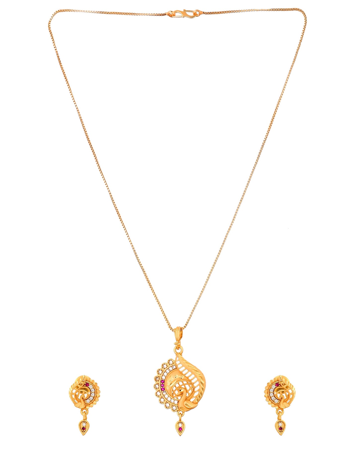 VOJ Gold Plated Elegant Design Chain Set
