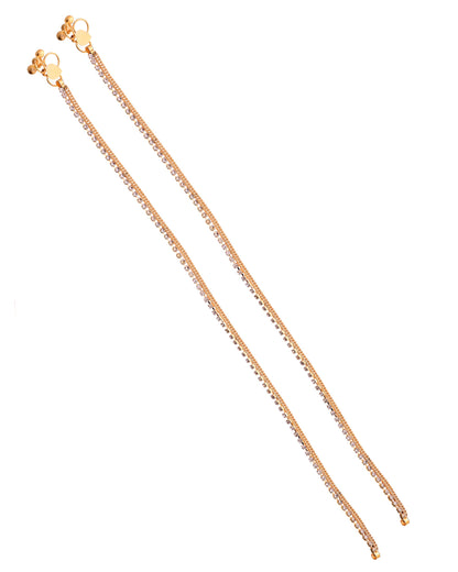 VOJ Set Of 2 Gold Plated Stone Studded Anklet