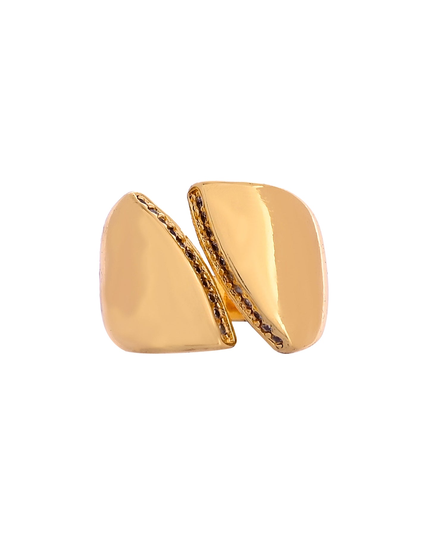 VOJ Gold Plated Adjustable Ring For Women