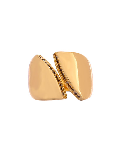 VOJ Gold Plated Adjustable Ring For Women