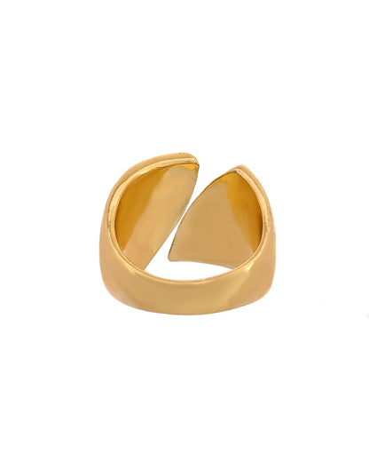 VOJ Gold Plated Adjustable Ring For Women