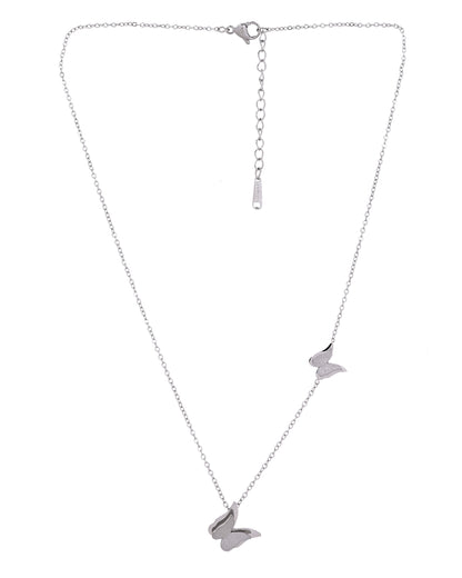 VOJ Silver Plated Butterfly Chain