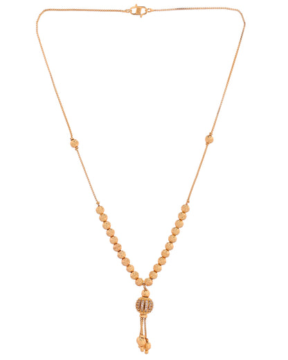 VOJ Gold Plated Stone Studded Circular Shaped Chain For Women
