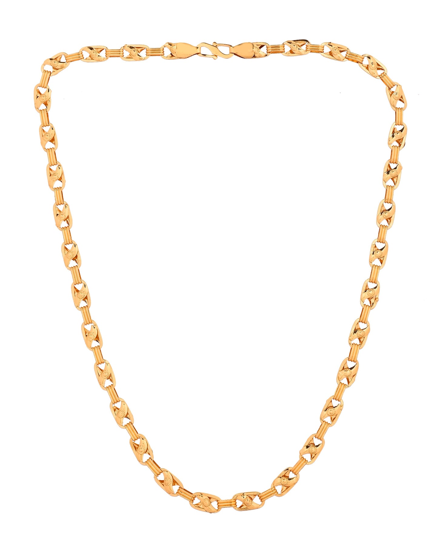 VOJ Gold Toned Elegant Designer Link Chain For Men