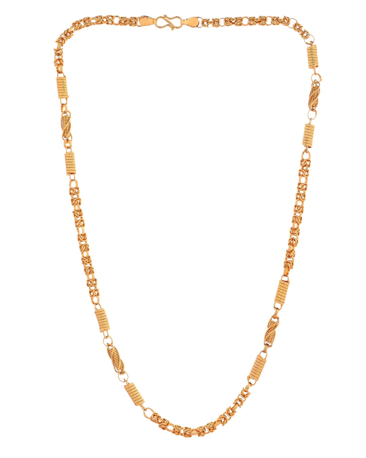VOJ Gold Plated Thick Pipe Shaped Chain For Men