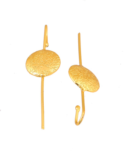 VOJ Gold Plated Circular Ear Cuff Earrings