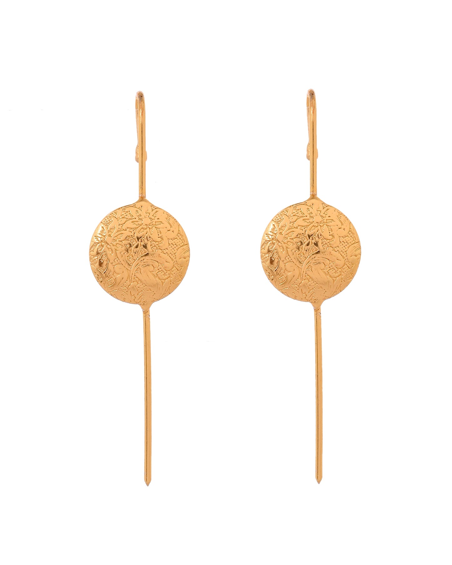 VOJ Gold Plated Circular Ear Cuff Earrings