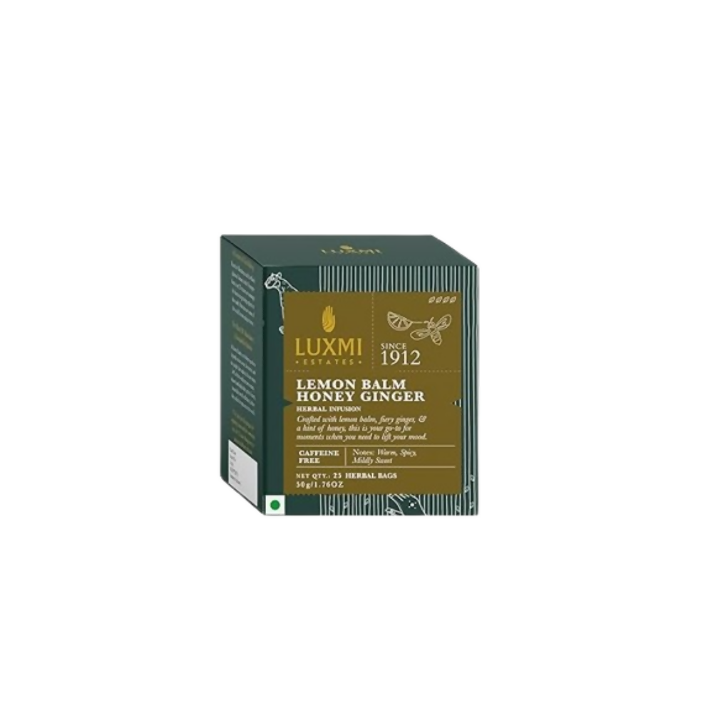 Luxmi Estates Lemon Balm Honey Ginger Herbal Infusion