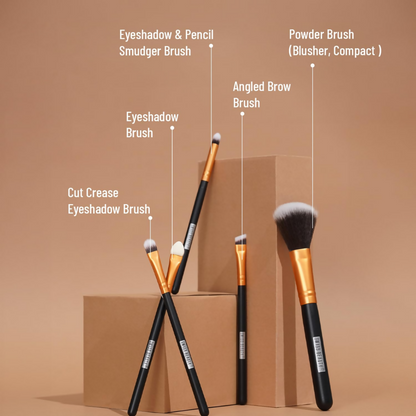 Swiss Beauty Makeup Brushes - Gold