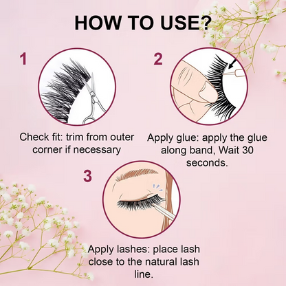 Bronson Professional Pair 6D Long & Natural False Eyelashes - 202