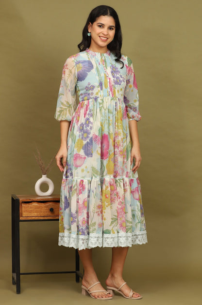 W for Woman Floral Printed Flared Dress
