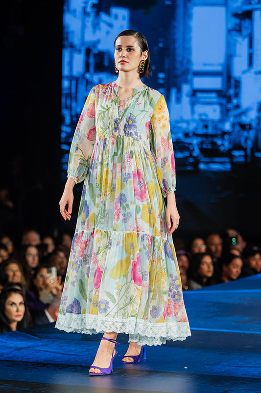 W for Woman Floral Printed Flared Dress