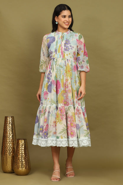 W for Woman Floral Printed Flared Dress