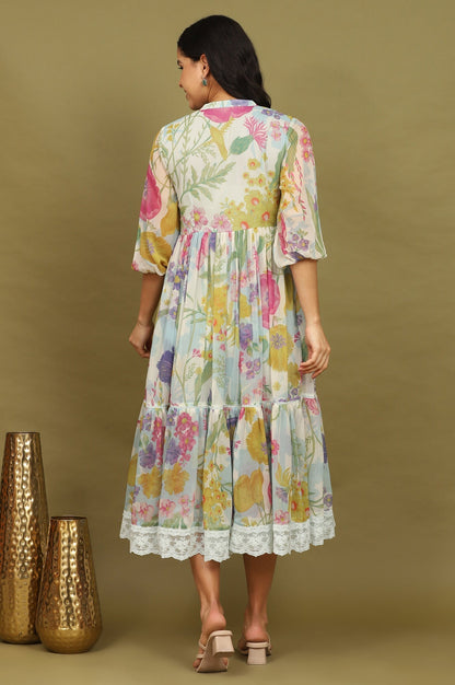 W for Woman Floral Printed Flared Dress
