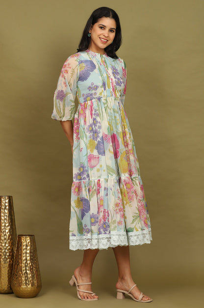 W for Woman Floral Printed Flared Dress