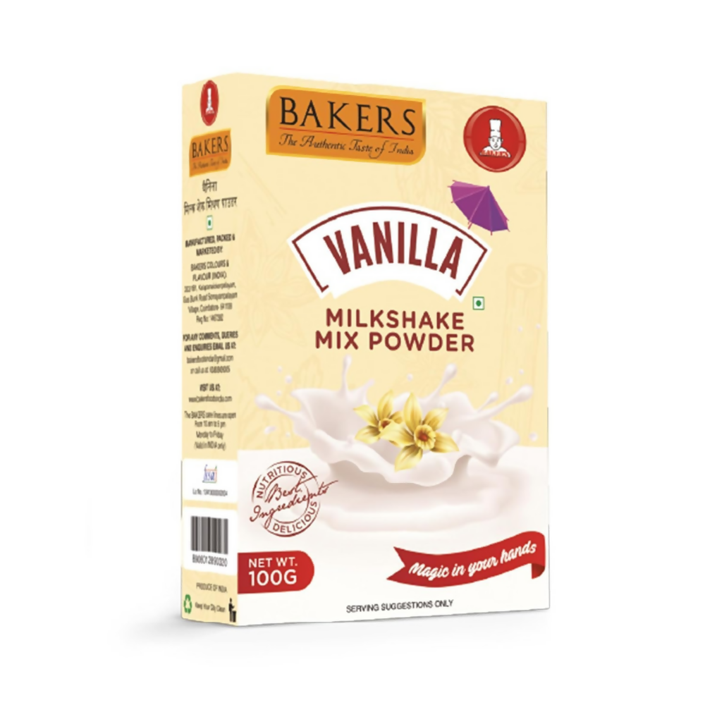 BAKERS Premium Milk Shake Mix - Vanilla, Rose, Pista & Strawberry
