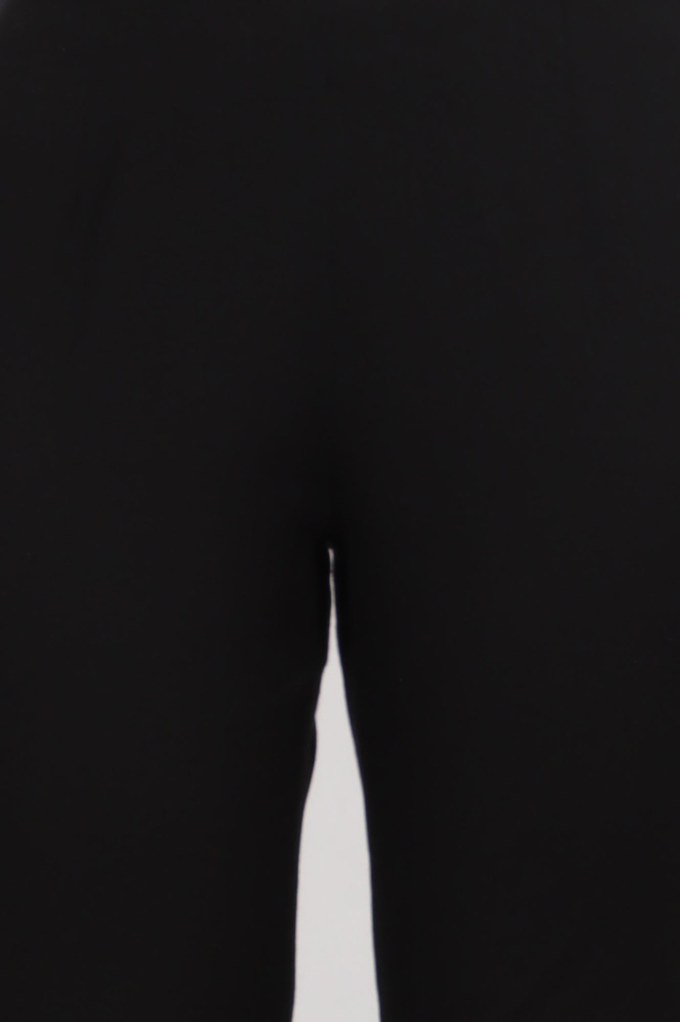 W for Woman Black Solid Cotton Flax Slim Pants with Lace