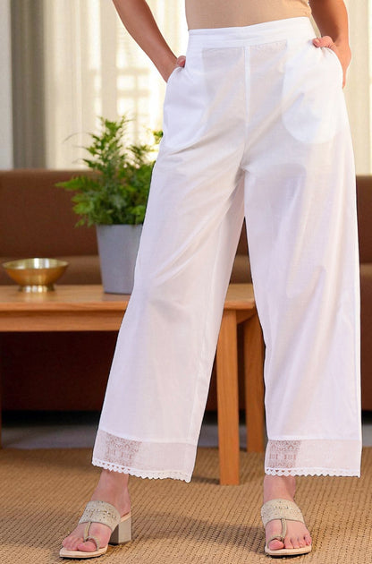 W for Woman Solid Pure Cotton Parallel Pants
