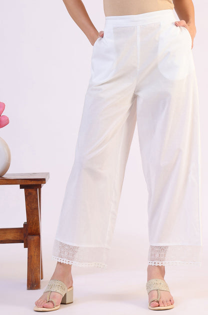 W for Woman Solid Pure Cotton Parallel Pants