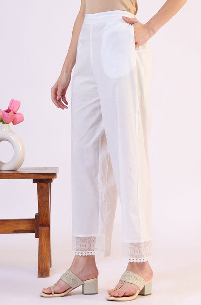 W for Woman Solid Pure Cotton Parallel Pants